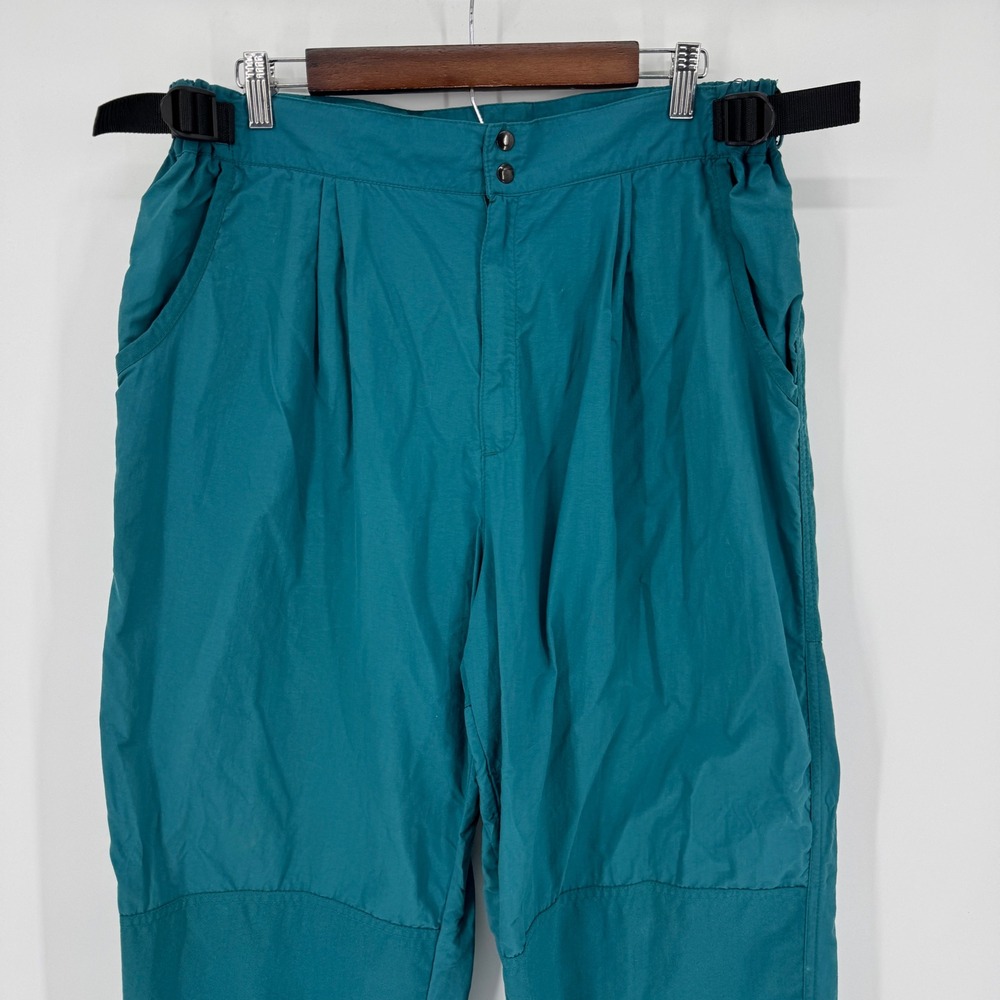 Vintage Rail Raiders Nylon Snow Ski Pants Teal Green Mens Large Adjustable